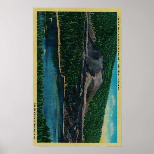Cinder Cone i nationalparken Lassen Volcanic Poster (Framsidan)