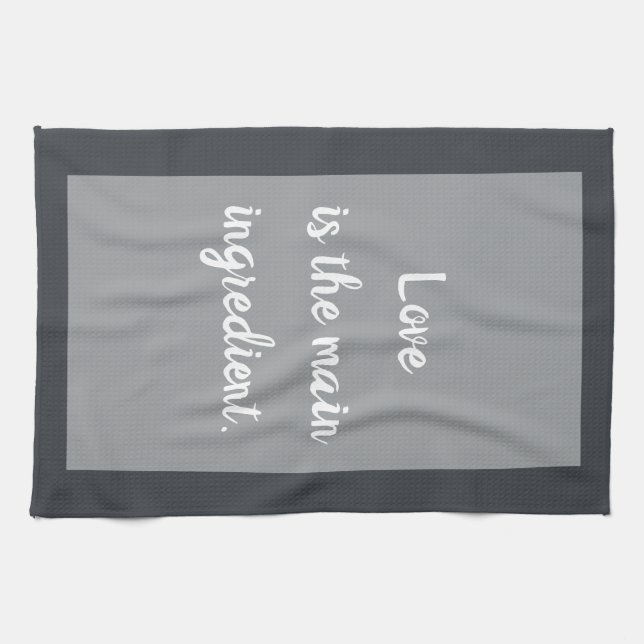 Cinder - Vitt Kökshandduk (Horisontell)