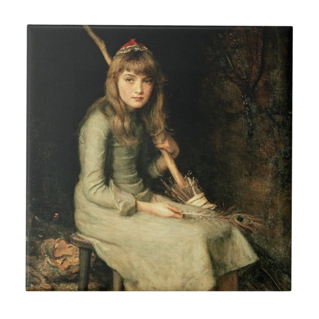 Cinderella (av John Everett Millais) Kakelplatta (Framsidan)