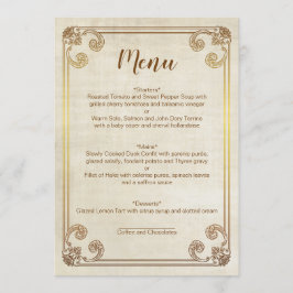 CINDERELLA BRÖLLOP MENU-KORT MENY