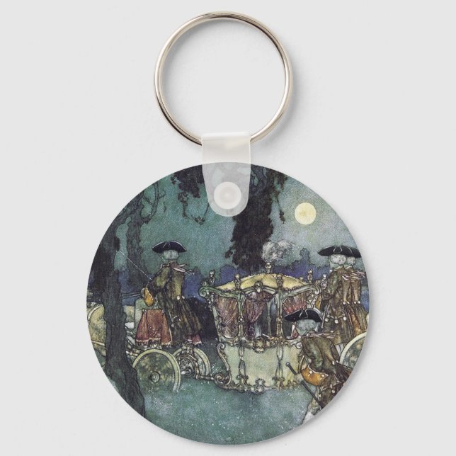 Cinderella Coach av Edmund Dulac Keychain Nyckelring (Framsida)