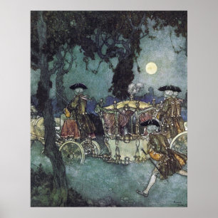 Cinderella Coach från Edmund Dulac Poster