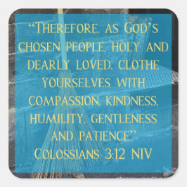 Cinderella Colossians 3:12 Stickers Fyrkantigt Klistermärke