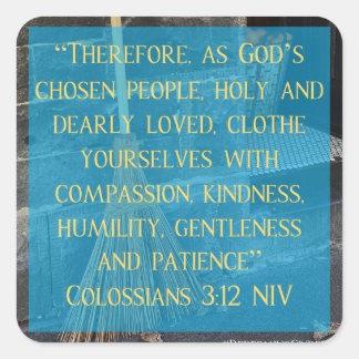 Cinderella Colossians 3:12 Stickers Fyrkantigt Klistermärke