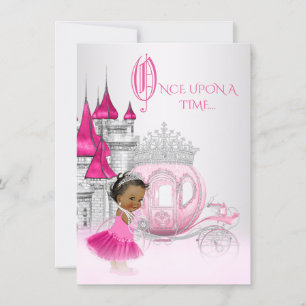 Cinderella en gång på en Time Princess Födelsedag Inbjudningar