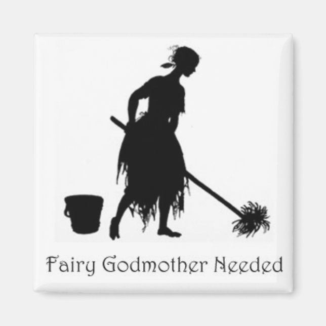 Cinderella Fairy Godmor behövde Magnet Mopping (Framsidan)