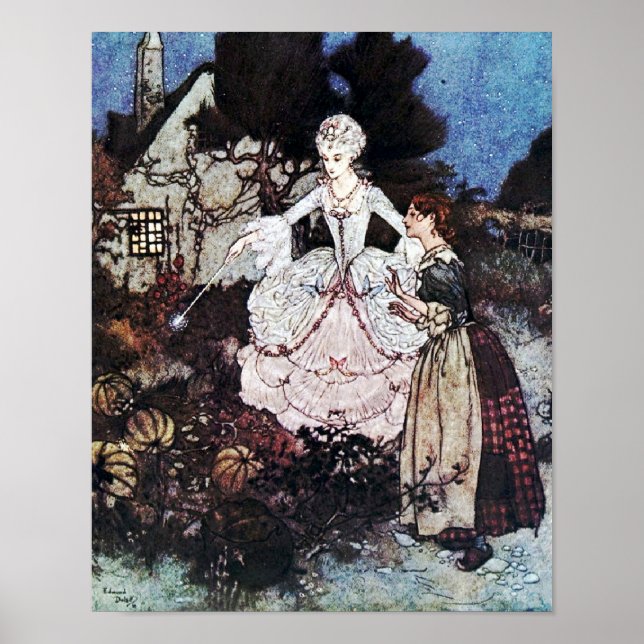 Cinderella Fairy Godmor från Edmund Dulac Poster (Framsidan)