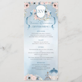 Cinderella Fairy Tale Elegant Blue Rosa Party Meny