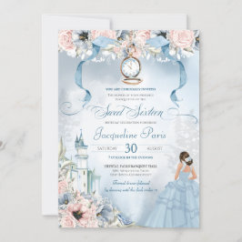 Cinderella Fairy Tale Princess Sweet 16 Birthday Inbjudningar