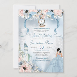 Cinderella Fairy Tale Princess Sweet 16 Birthday Inbjudningar