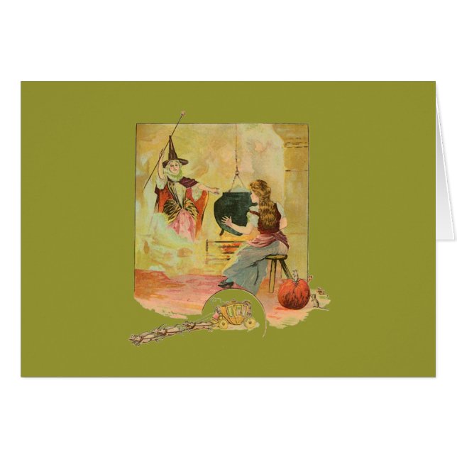 Cinderella Fairytale Hälsningskort (Framsidan Horizontal)