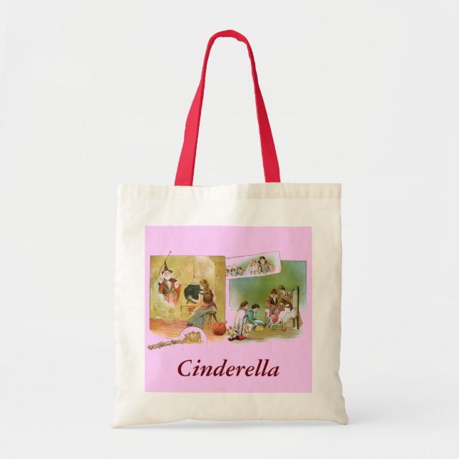 Cinderella Fairytale Tote Bag Tygkasse (Framsidan)