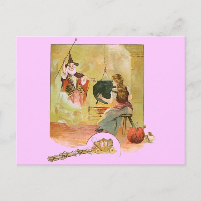 Cinderella Fairytale Vykort (Framsida)