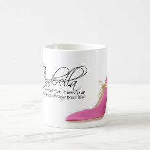 Cinderella för koppen för kaffemuggTea skor rosa Kaffemugg