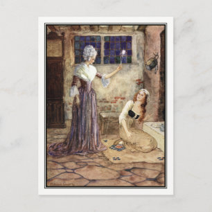 Cinderella och Fairy Godmor - Millicent Sowerby Vykort