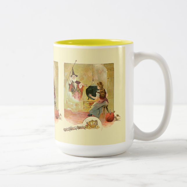 Cinderella och henne felik gudmor Två-Tonad mugg (Höger)