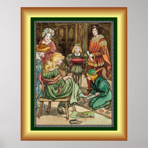Cinderella och hennes prins ~ Försöker på Slipper Poster