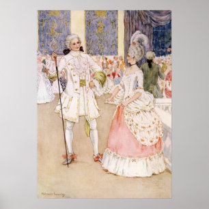 Cinderella och prinsen av Millicent Sowerby Poster