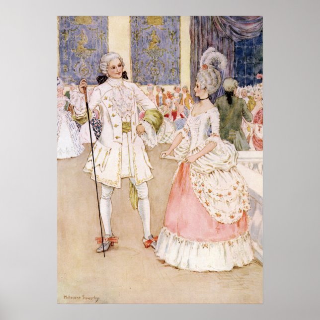 Cinderella och prinsen av Millicent Sowerby Poster (Framsidan)