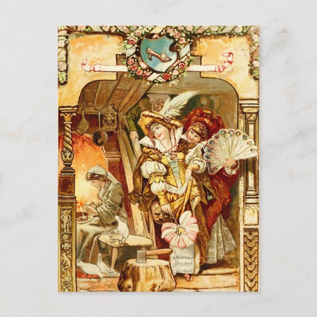 Cinderella och Wicked Stepsisters Vykort (Framsida)