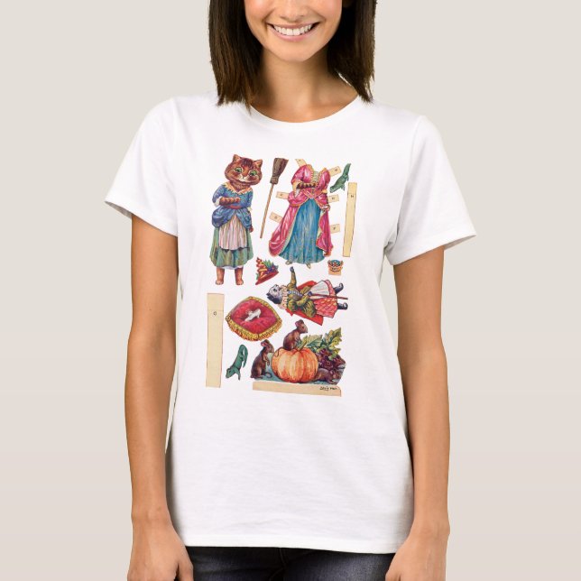 Cinderella, Papper Doll, Louis Wain T Shirt (Framsida)