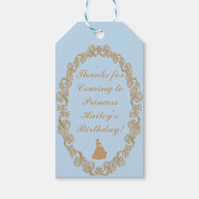 Cinderella Party Favor Märkre Presentetikett (Framsidan)