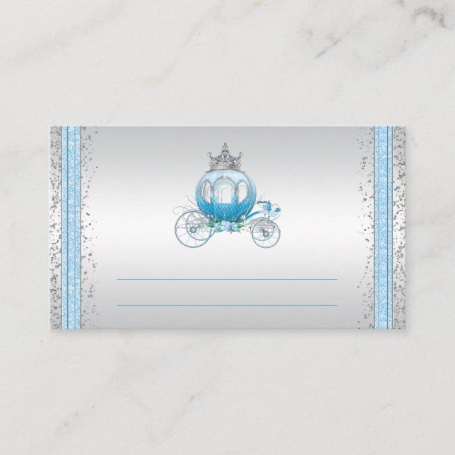 Cinderella Princess Carriage Bord Seards Visitkort (Framsida)
