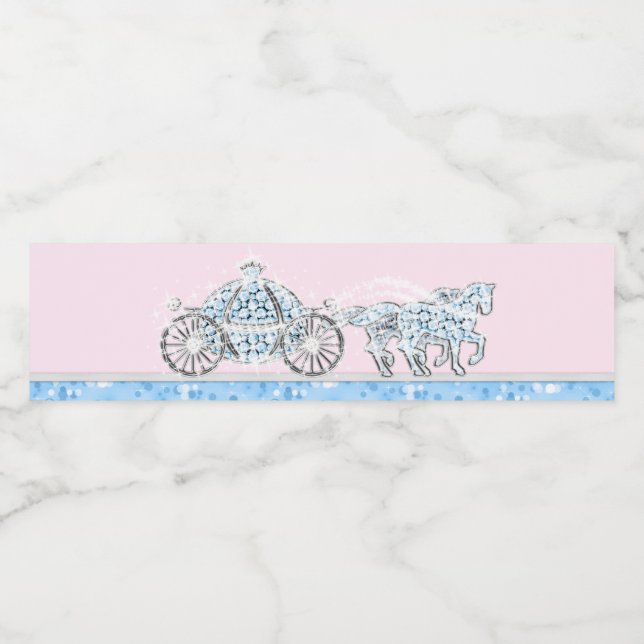 Cinderella Princess Vattenflaska Labels Vattenflaskor Etikett (Singel etikett)