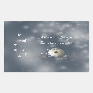 Cinderella Pumpkin Rektangulärt Klistermärke