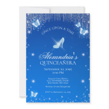 Cinderella Quinceanera Birthday-inbjudan