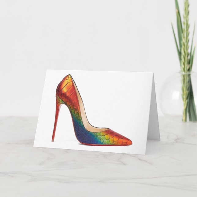 Cinderella Quote Christian Louboutin Shoes Rainbow Kort (Framsida)