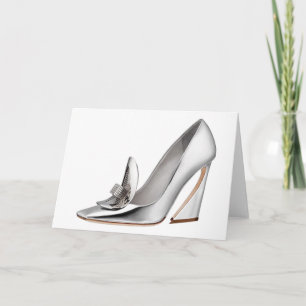Cinderella Quote Dior Shoes Silver Heels Card Kort