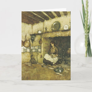 Cinderella Sitta bland Ashes Fine Art Card Kort