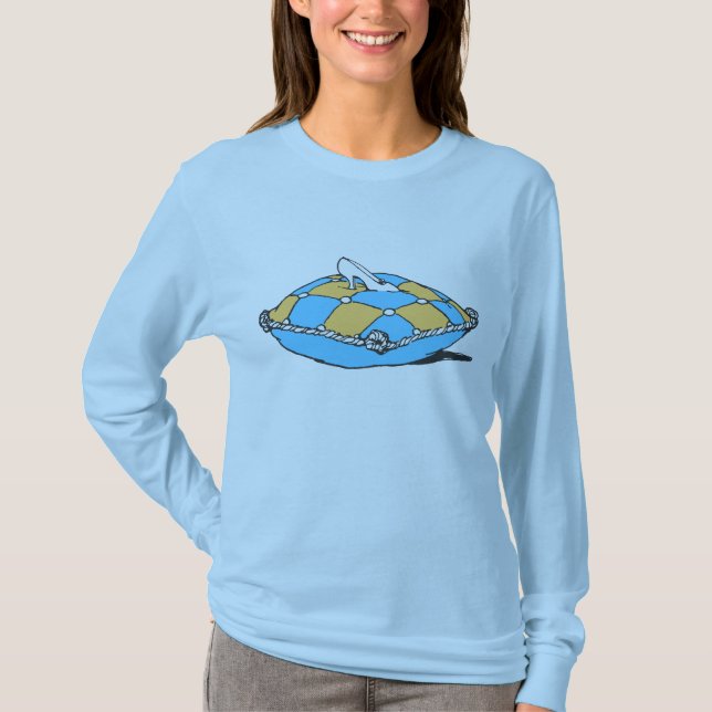 Cinderella Slipper på Teal Orange Pillow T Shirt (Framsida)