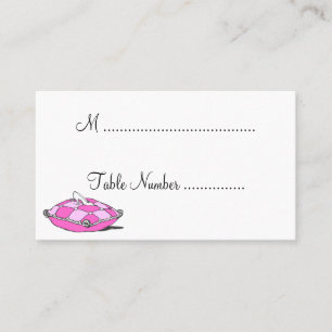 Cinderella Slipper Rosa Anpassningsbar Bord Place Placeringskort