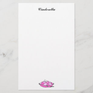 Cinderella Slipper Rosa Pillow Anpassningsbar Stat Brevpapper