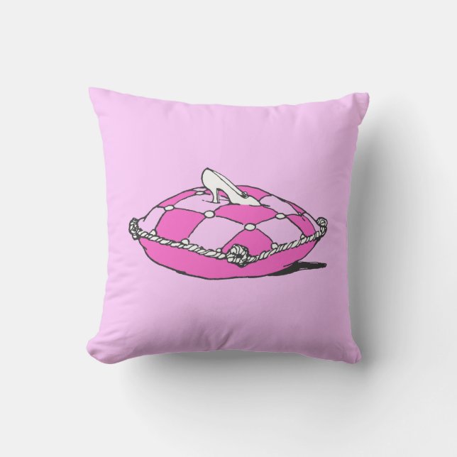 Cinderella Slipper Rosa Pillow Kudde (Framsida)
