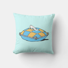 Cinderella Slipper Teal Orange Pillow Kudde