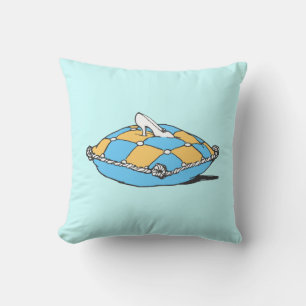 Cinderella Slipper Teal Orange Pillow Kudde