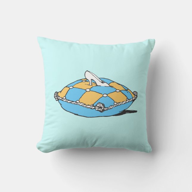 Cinderella Slipper Teal Orange Pillow Kudde (Framsida)