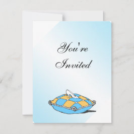 Cinderella Slipper Teal Pillow-inbjudningar Inbjudningar