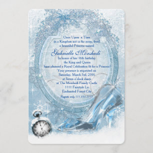 Cinderella Sweet 16 Inbjudningar