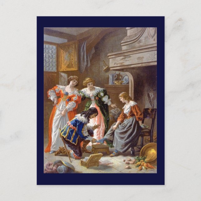 Cinderella Tlick på Slipper Vykort (Framsida)