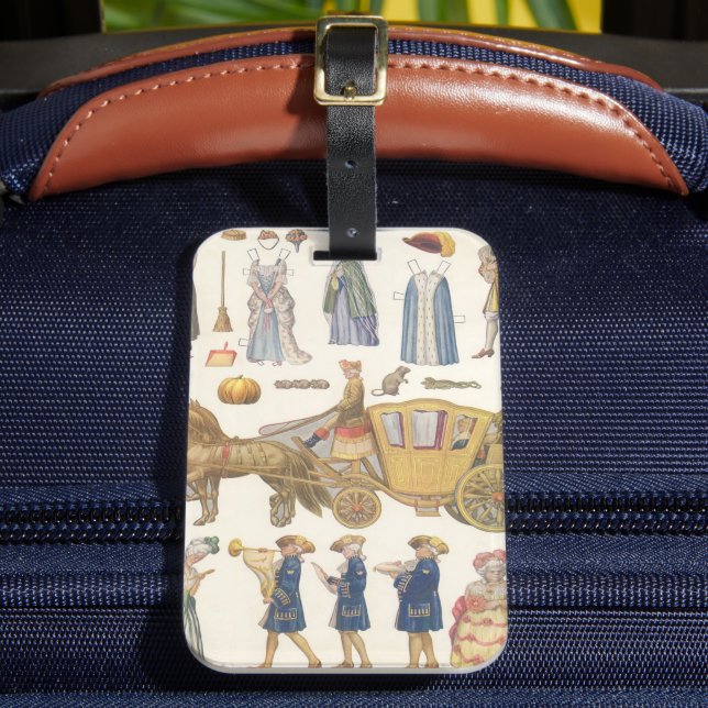 Cinderella, Vintage Victorian Papper Doll Leksaker Bagagebricka (Framsida Insitu 2)