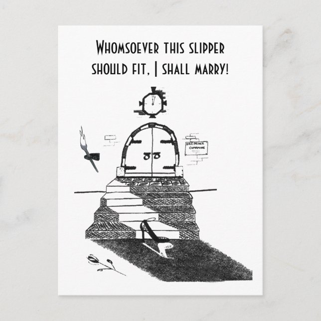 Cinderellas slipper vykort (Framsida)