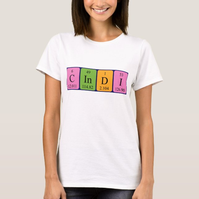 Cindi Periodisk skjorta bord namn Tee Shirt (Framsida)