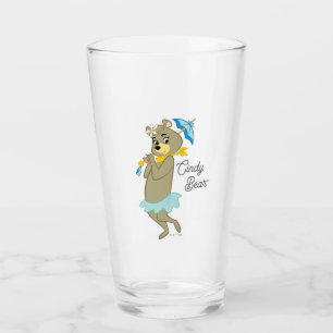 Cindy Bear Holding Parasol Glaskopp