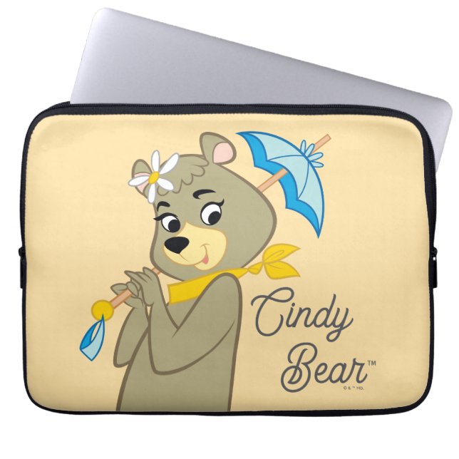 Cindy Bear Holding Parasol Laptop Fodral (Framsidan)