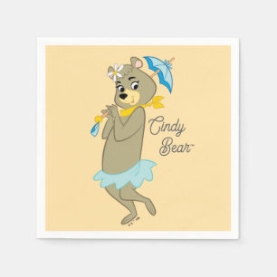 Cindy Bear Holding Parasol Pappersservett