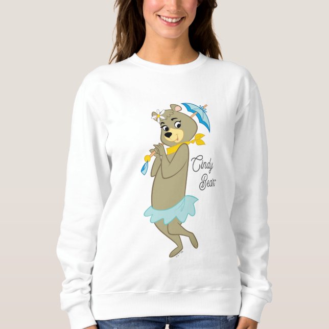 Cindy Bear Holding Parasol T Shirt (Framsida)